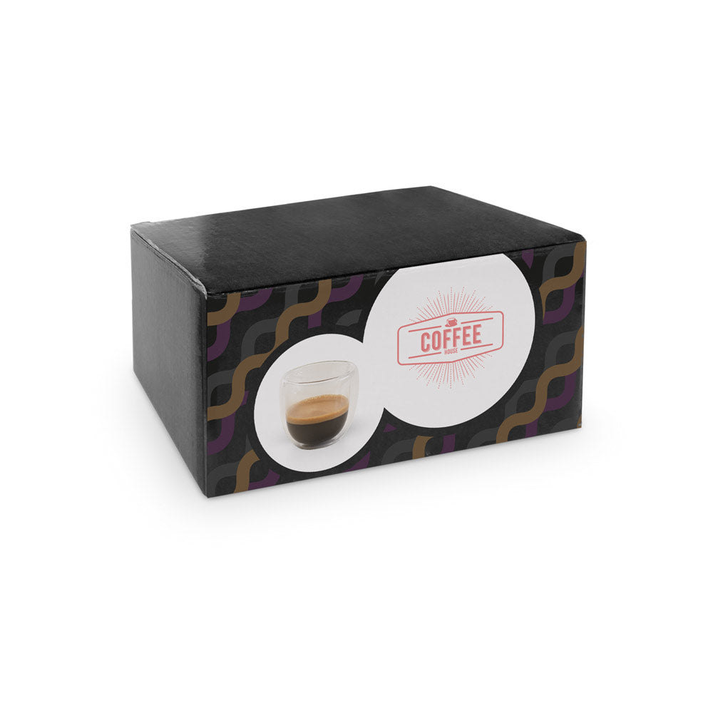 EMERSON EXPRESSO - Set da Caffè in Vetro Borosilicato - 2 Tazze 75mL - Cod. 01-00055