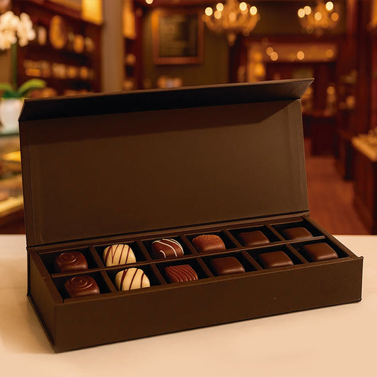 Scatola Premium Magnetica Rigida con 12 Scomparti per Praline e Cioccolatini – Personalizzabile - Cod. 01PM.00001