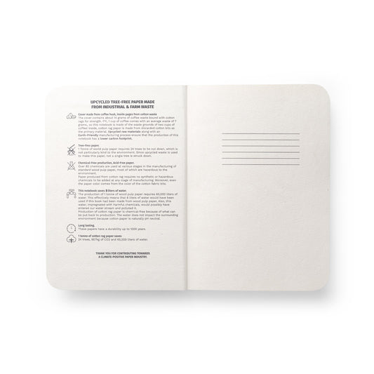 COFFEEPAD SEMI-RIGID - Quaderno A5 Copertina Semirigida Attraverso Gli Scarti Della Buccia di Caffé (65%) - Cod. 93289