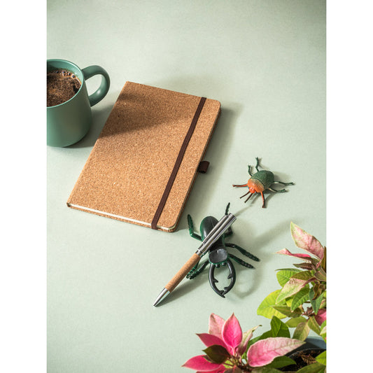 CORKO - Penna a Sfera in Sughero e Metallo a Rotazione e Confezione in Sughero - Cod. 91788