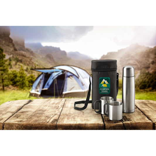 DURANT - Set Thermos e 2 Tazze in Acciaio Inossidabile 500mL - Cod. 94609