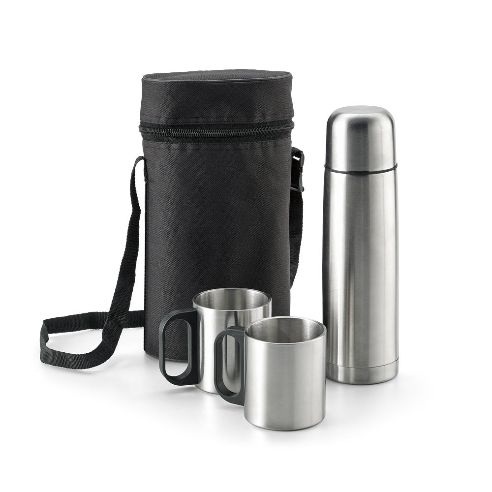 DURANT - Set Thermos e 2 Tazze in Acciaio Inossidabile 500mL - Cod. 94609