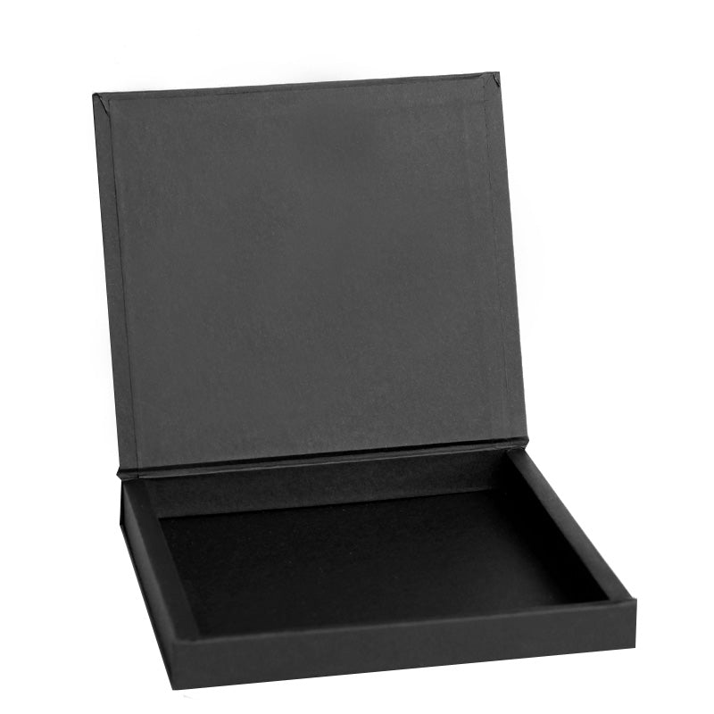10x10x2,5cm - Scatola Premium Rivestita in Carta Liscia Bianca o Colorata
