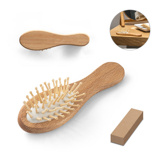 DERN - Spazzola per capelli in legno con denti in bambù - Cod. 95055