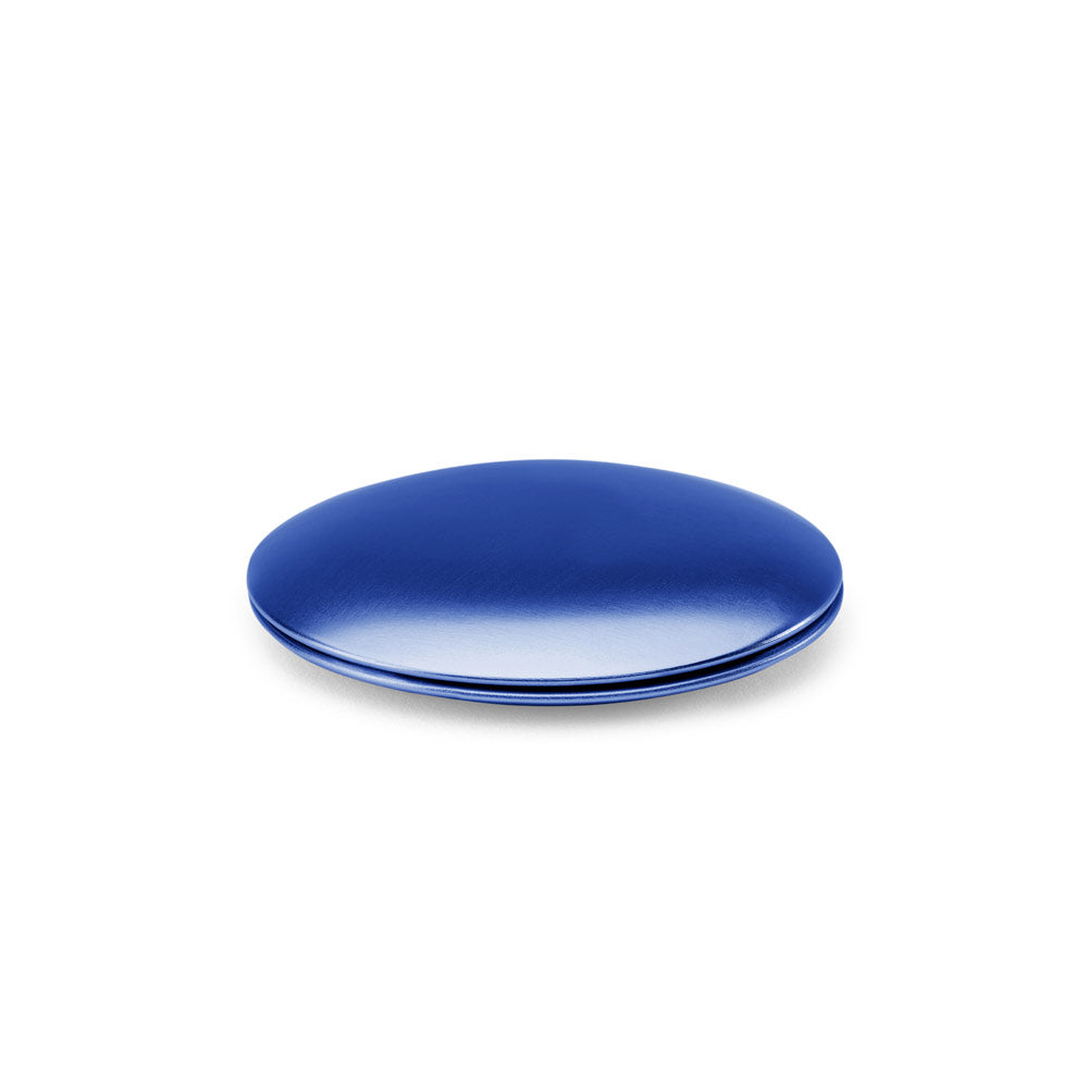 KAYLA - Specchio rotondo bifacciale in alluminio con chiusura magnetica - Cod. 95097