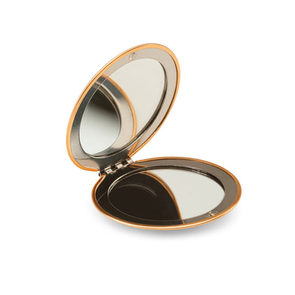 KAYLA - Specchio rotondo bifacciale in alluminio con chiusura magnetica - Cod. 95097