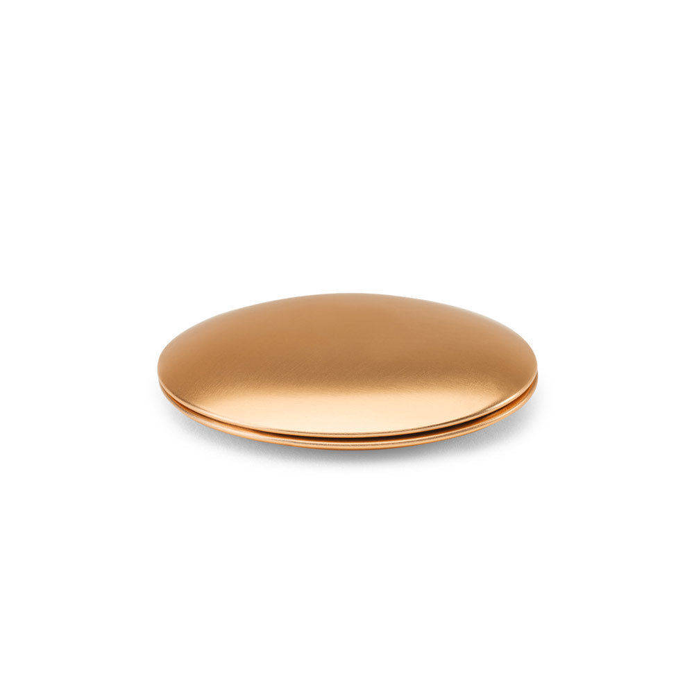 KAYLA - Specchio rotondo bifacciale in alluminio con chiusura magnetica - Cod. 95097