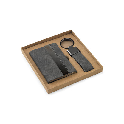 VAUGHN - Set composto da un portacarte e un portachiavi - Cod. 95100