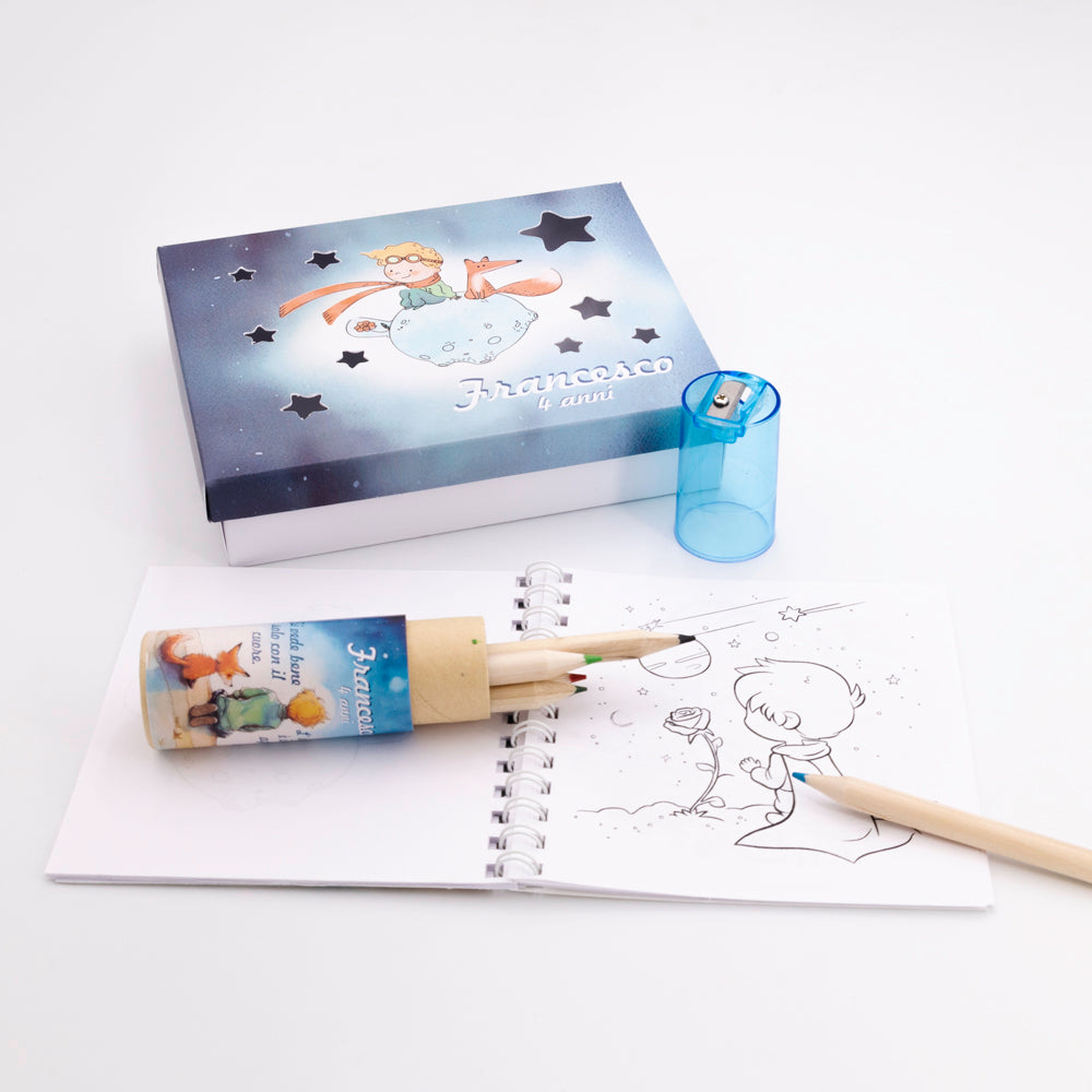 Kit Libro da Colorare Il Piccolo Principe Personalizzato
