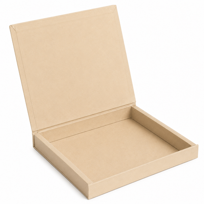 10x10x2,5cm - Scatola Premium Rivestita in Carta Liscia Bianca o Colorata