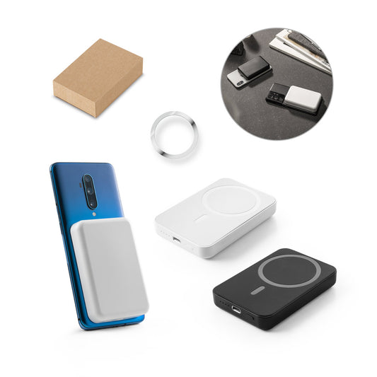 AMPERE 5 - Power Bank Magnetico da 5.000 mAh con Caricatore Wireless Superveloce da 15W - Cod. 97166