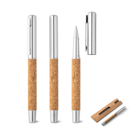 ANDREW - Penna a Roller con Corpo in Acciaio Inox (90% rSS) e Sughero - Cod. 91783