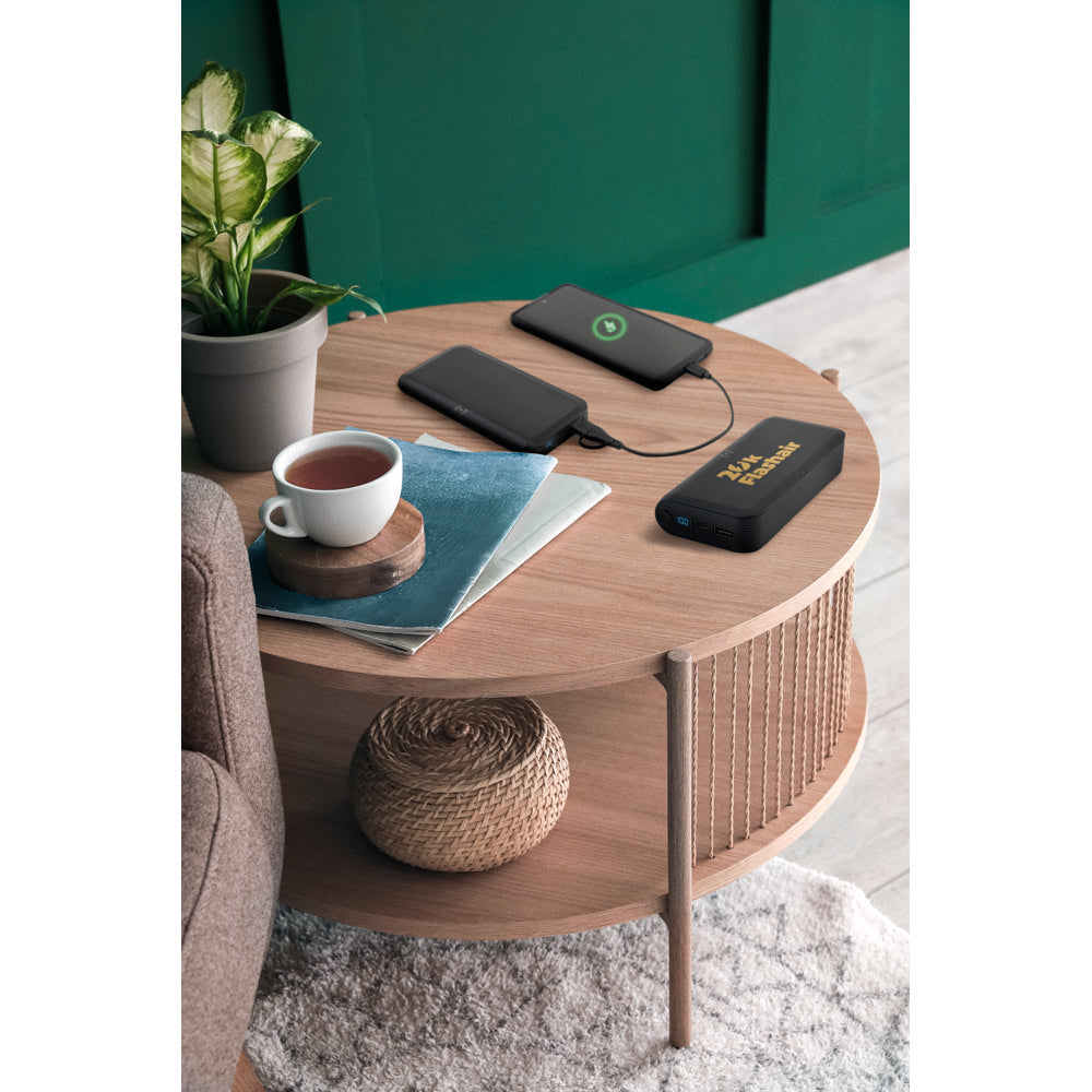 BECKER 20 - Power Bank da 20.000 mAh con Caricatore Wireless Superveloce da 15W - Cod. 97144