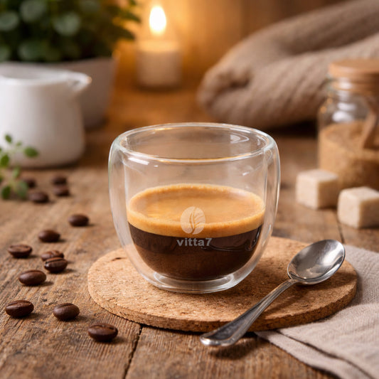 EMERSON EXPRESSO - Set da Caffè in Vetro Borosilicato - 2 Tazze 75mL - Cod. 01-00055