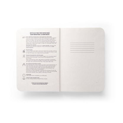 ORGANIC SEMI-RIGID - Quaderno A5 Copertina Semirigida Tramite la Materia Organica Degli Elefanti - Cod. 93288