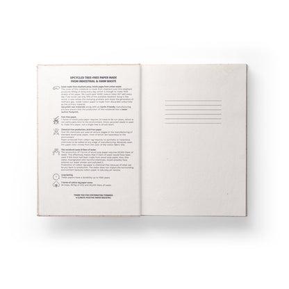 ORGANIC RIGID - Quaderno A5 Copertina Rigida Tramite la Materia Organica Degli Elefanti - Cod. 93294