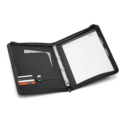 AUSTER - Cartella A4 in 600D con Blocco Pagine a Righe - Cod. 92073