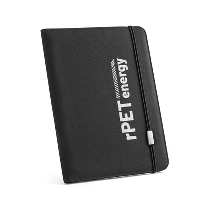 EMERGE FOLDER II - Cartella A4 in Poliestere Riciclato (100% rPET) 300D e Blocco Pagine a Righe - Cod. 93580