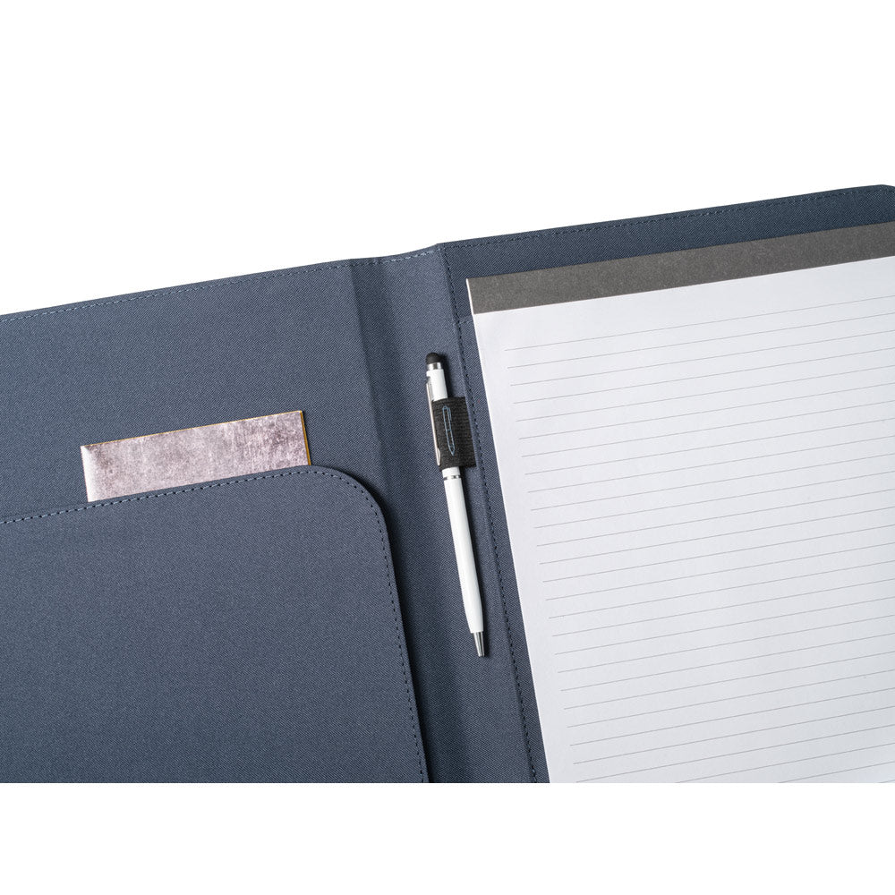 EMERGE FOLDER II - Cartella A4 in Poliestere Riciclato (100% rPET) 300D e Blocco Pagine a Righe - Cod. 93580