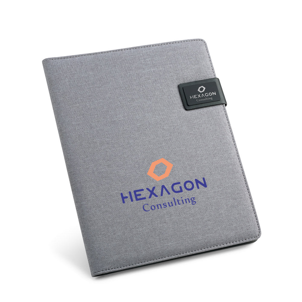 RIORDAN - Cartella A4 in PU e Tipo Lino con Blocco Pagine a Righe - Cod. 92067