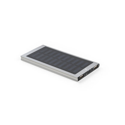 CLERK - Power Bank da 8.000 mAh con Pannello Solare in Alluminio 100% Riciclato - Cod. 97137