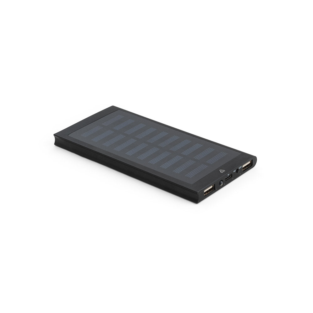 CLERK - Power Bank da 8.000 mAh con Pannello Solare in Alluminio 100% Riciclato - Cod. 97137