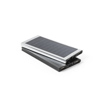 CLERK - Power Bank da 8.000 mAh con Pannello Solare in Alluminio 100% Riciclato - Cod. 97137