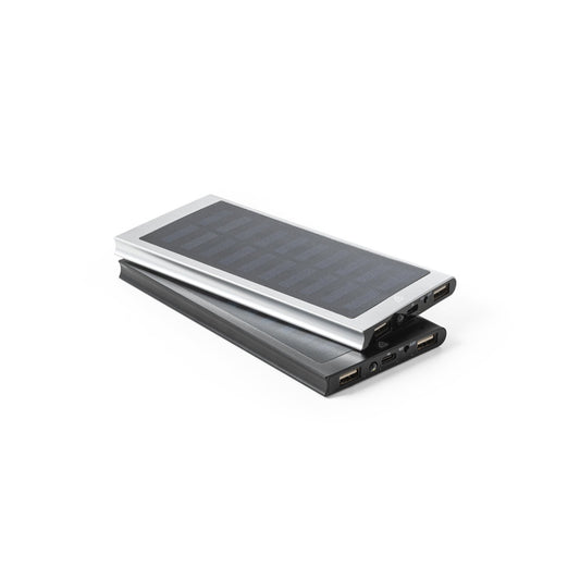 CLERK - Power Bank da 8.000 mAh con Pannello Solare in Alluminio 100% Riciclato - Cod. 97137