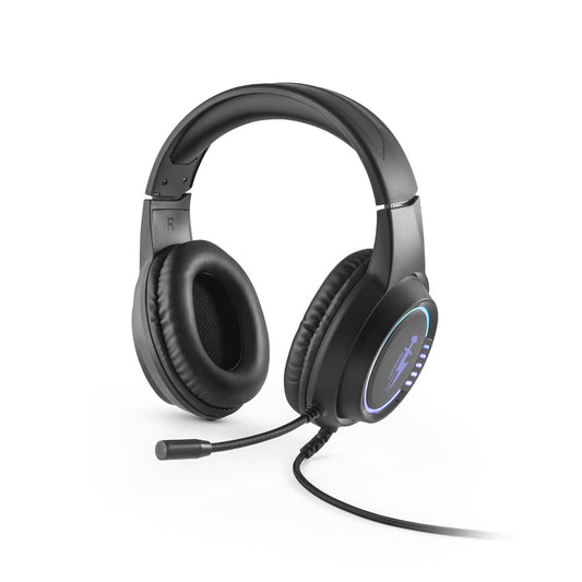 THORNE HEADSET RGB - Cuffie da Gioco in ABS con Cavo da 2 m, Microfono e Luci LED RGB - Cod. 97135