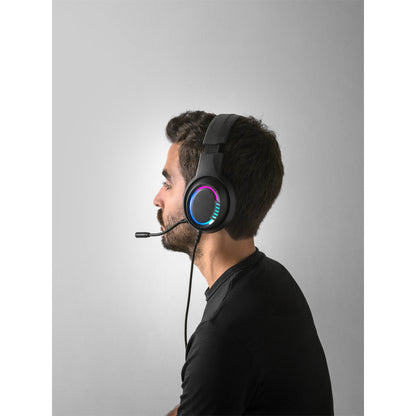 THORNE HEADSET RGB - Cuffie da Gioco in ABS con Cavo da 2 m, Microfono e Luci LED RGB - Cod. 97135