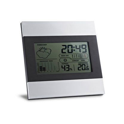 DENE - Stazione Meteo da Tavolo con Schermo LCD in Alluminio - Cod. 97070