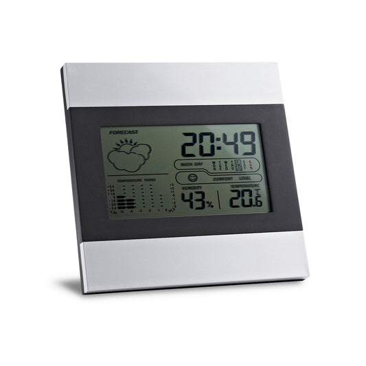 DENE - Stazione Meteo da Tavolo con Schermo LCD in Alluminio - Cod. 97070