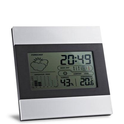 DENE - Stazione Meteo da Tavolo con Schermo LCD in Alluminio - Cod. 97070
