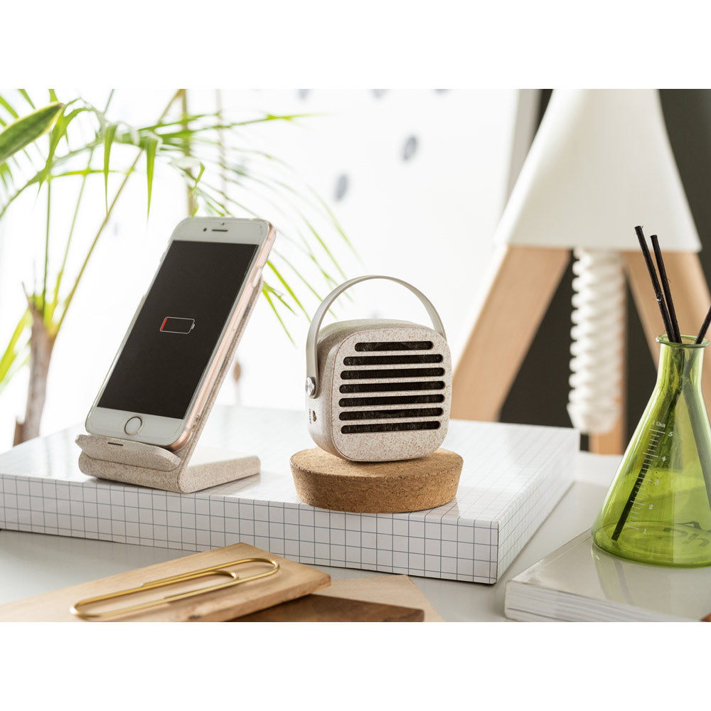 ENGLERT - Supporto per Smartphone con Caricatore Wireless Veloce da 10W in Fibra di Paglia - Cod. 97932