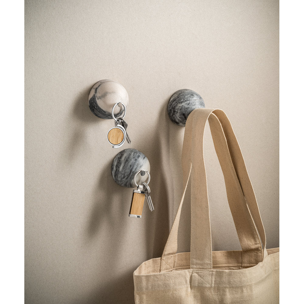 HOMER - Portachiavi rettangolare in Bambù e Metallo - Cod. 95070