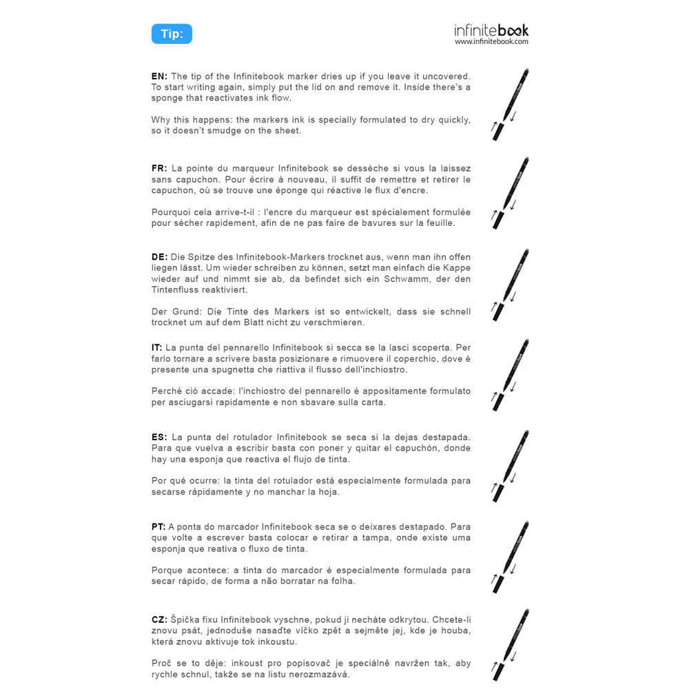 INFINITEBOOK PLAIN A5 - Quaderno con Pagine Stile Lavagna Bianca - Cod. 33200