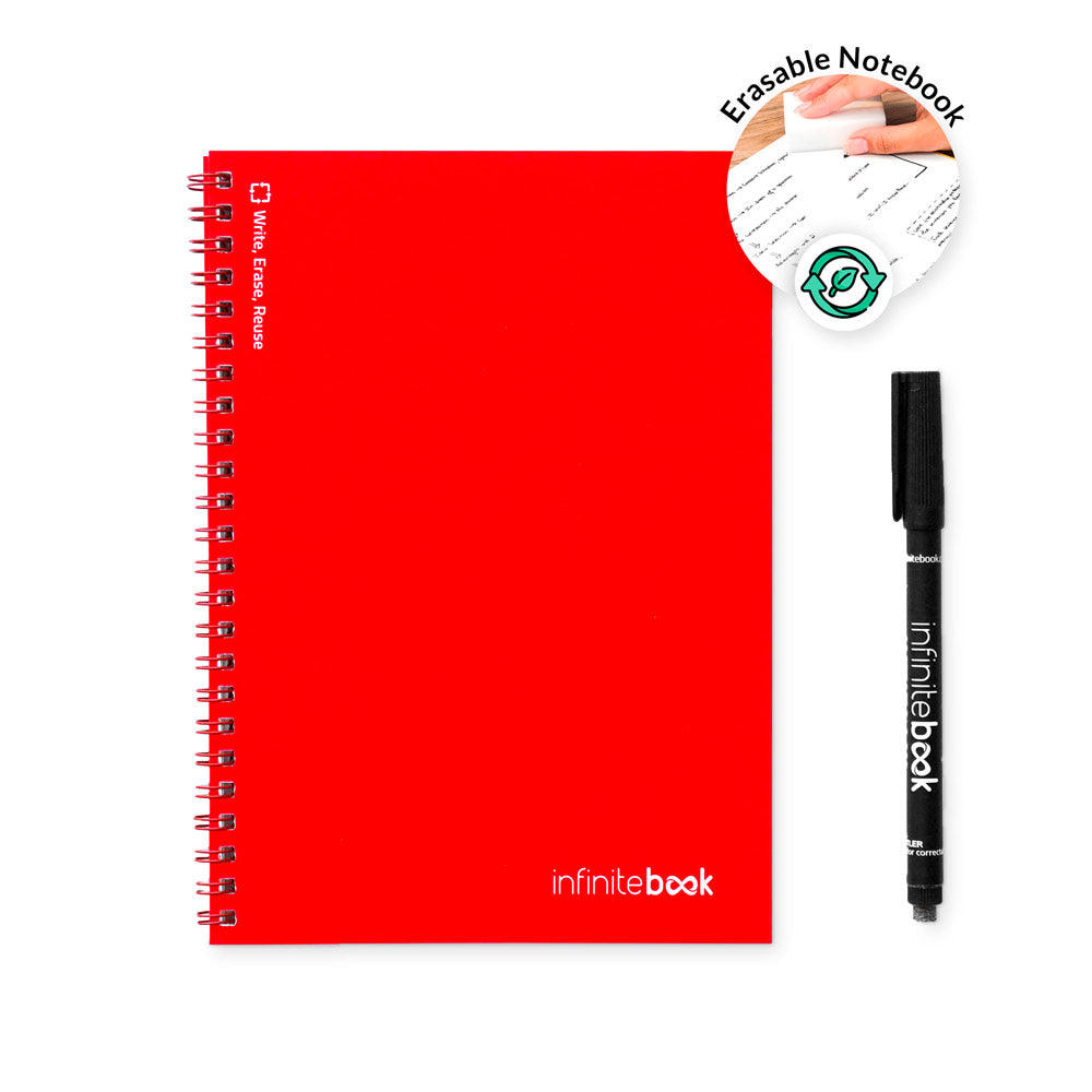 INFINITEBOOK PLAIN A5 - Quaderno con Pagine Stile Lavagna Bianca - Cod. 33200