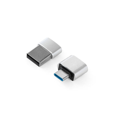 MINSKY - Set di 2 Adattatori USB-A / USB-C in Alluminio - Cod. 97090