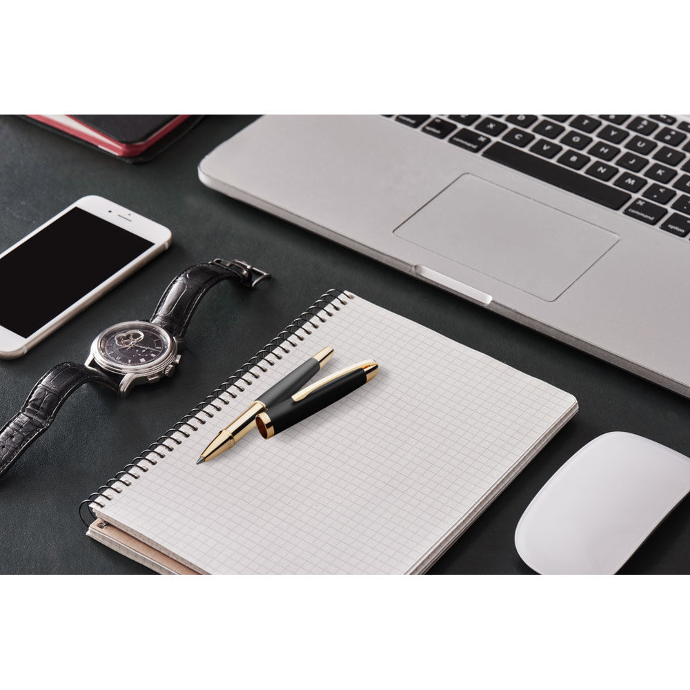 EZEKIEL ROLLER - Penna Roller in Metallo con Dettagli in Oro - Cod. 81196