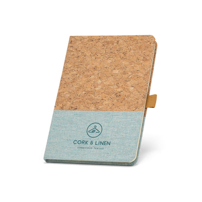 KLEE - Quaderno A5 in Sughero e Lino con Pagine a Righe - Cod. 93277