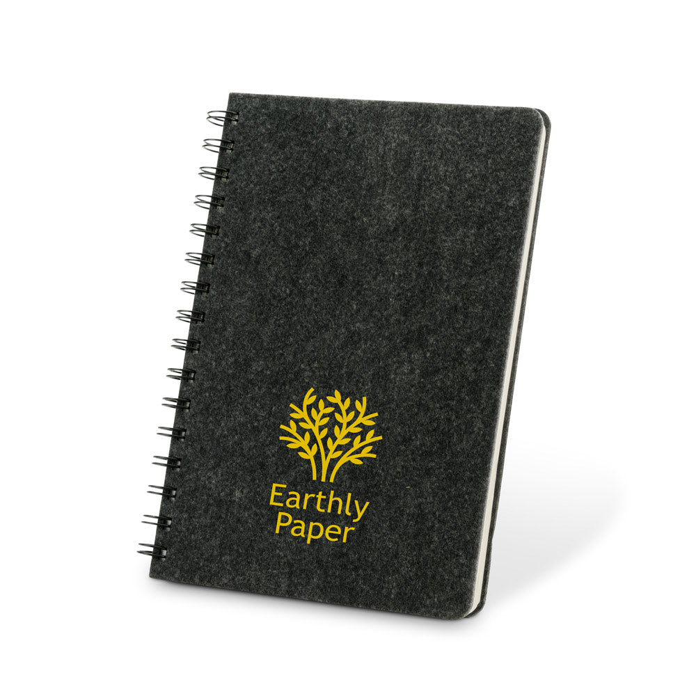 MISHIMA - Quaderno A5 con Copertina Semirigida in Feltro, Wire-O e Pagine a Righe - Cod. 93635