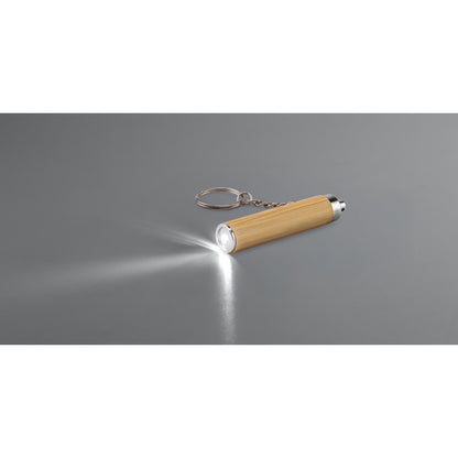 RACHEL - Portachiavi in Bambù con Torcia a LED - Cod. 95108