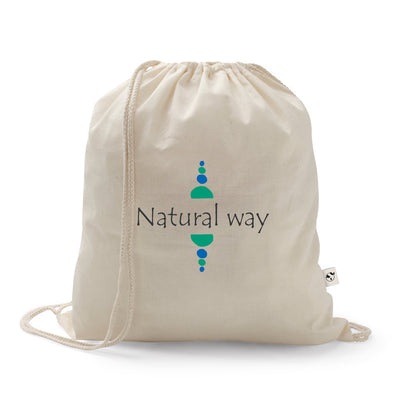 SALAMANCA - Zaino a Sacca in Cotone Riciclato (70% - 150 g/m²) - Cod. 92392