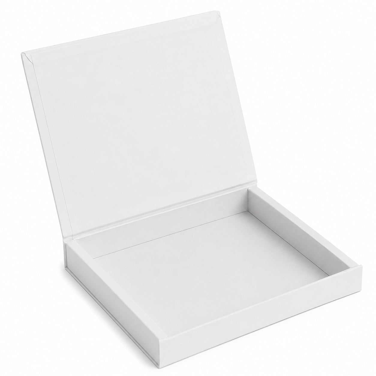 10x10x2,5cm - Scatola Premium Rivestita in Carta Liscia Bianca o Colorata