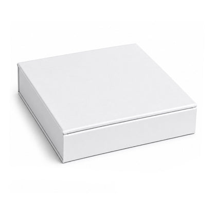 10x10x2,5cm - Scatola Premium Rivestita in Carta Liscia Bianca o Colorata