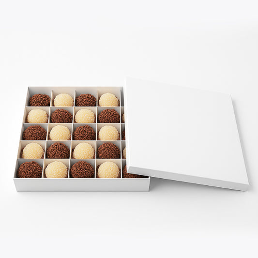 Scatola in Cartoncino con 25 Scomparti – 18,7 × 18,7 × 4 cm - Pacco da 10 pezzi