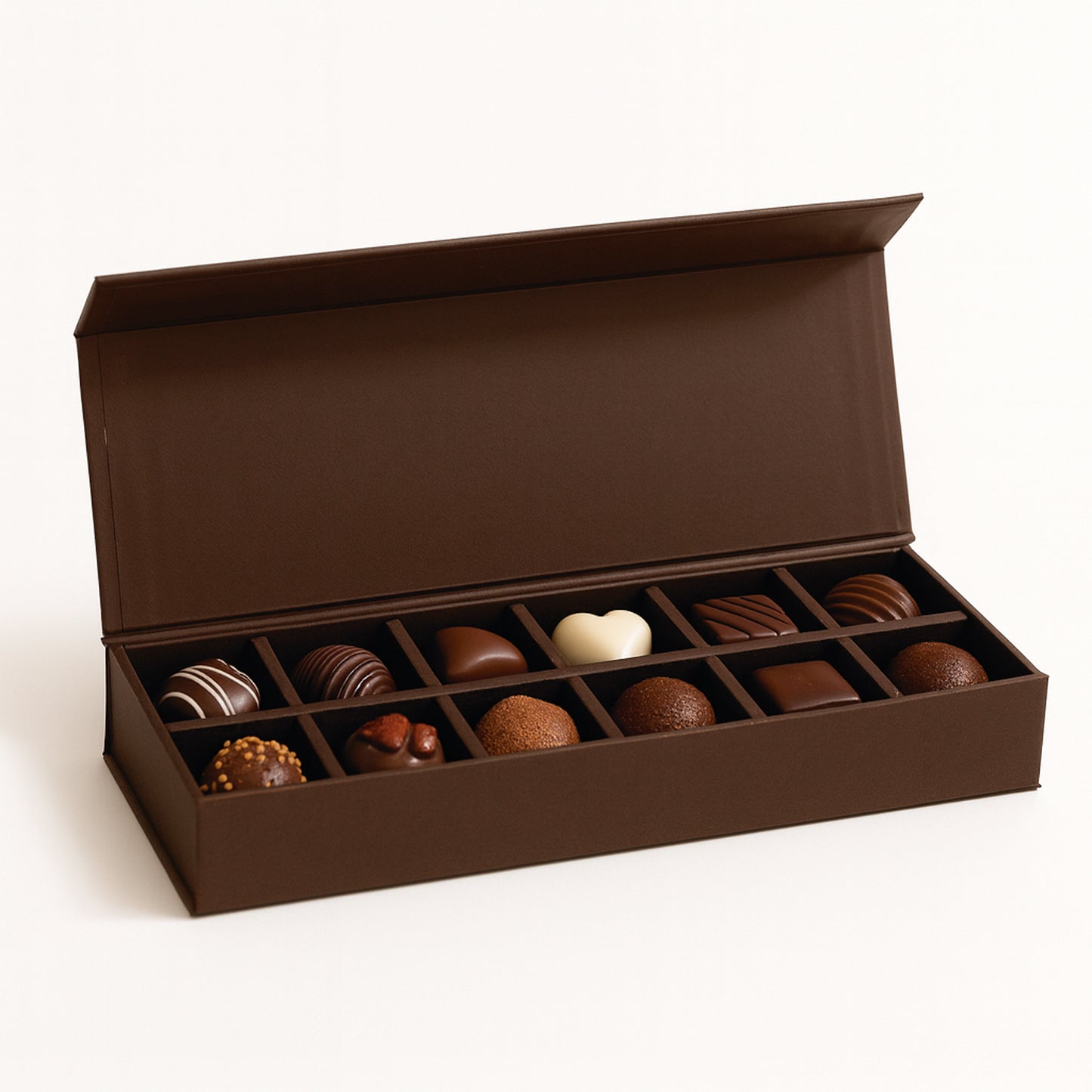 Scatola Premium Magnetica Rigida con 12 Scomparti per Praline e Cioccolatini – Personalizzabile - Cod. 01PM.00001