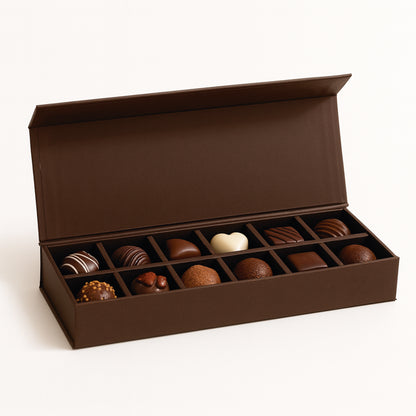 Scatola Premium Magnetica Rigida con 12 Scomparti per Praline e Cioccolatini – Personalizzabile - Cod. 01PM.00001