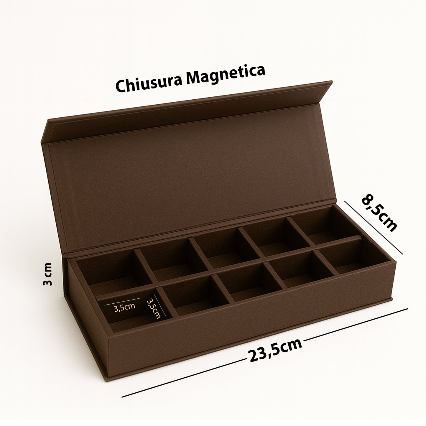 Scatola Premium Magnetica Rigida con 12 Scomparti per Praline e Cioccolatini – Personalizzabile - Cod. 01PM.00001