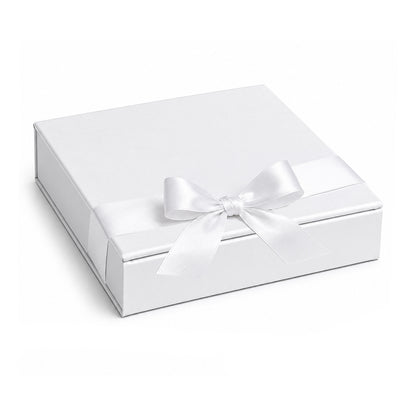 10x10x2,5cm - Scatola Premium Rivestita in Carta Liscia Bianca o Colorata